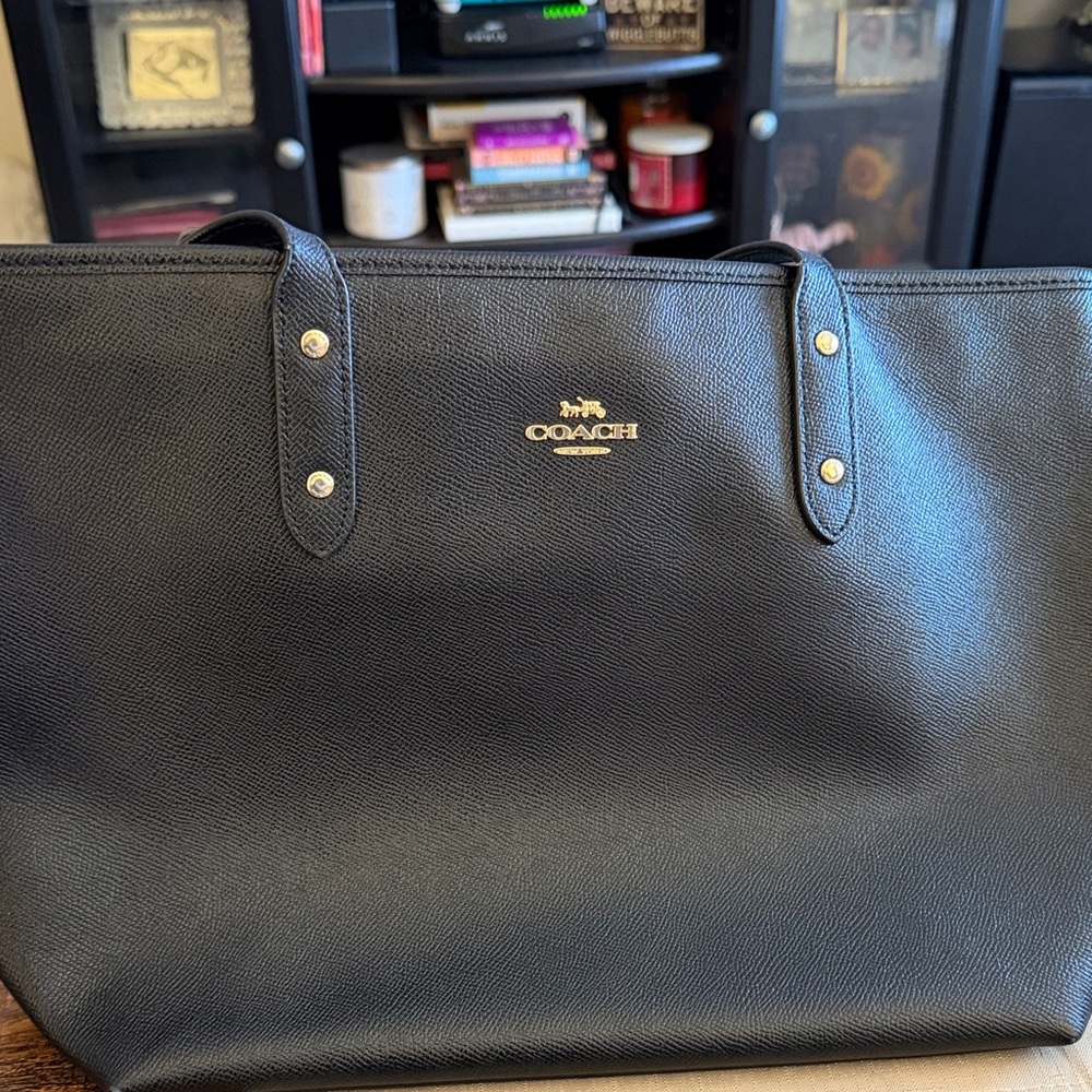 Coach Black Leather Tote
